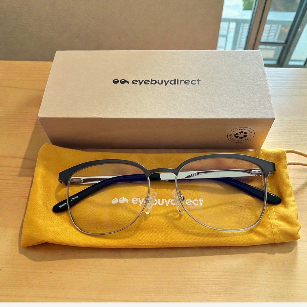 NEW Eyebuydirect Dancer Eyeglasses Frames 54-16-145‎ w/ Box Case Pouch